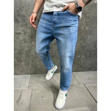 Blugi de bărbați, Slim Fit, elastici si conici, albastri - BG922