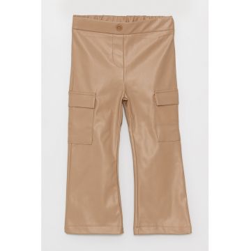 Pantaloni cargo din piele ecologica