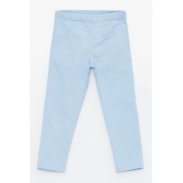 Pantaloni din amestec de bumbac cu talie elastica