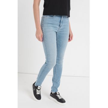 Blugi skinny cu talie inalta