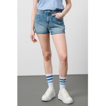 Pantaloni scurti de denim cu talie inalta