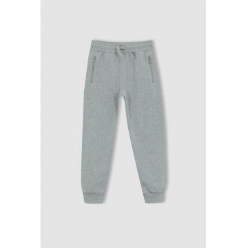 Pantaloni sport conici cu snur