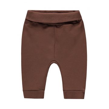 Pantaloni din amestec de bumbac organic cu talie elastica