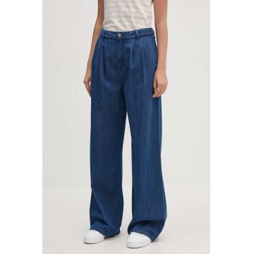 Pepe Jeans jeansi LOOSE ST JEANS HW PLEAT femei high waist, PL204717