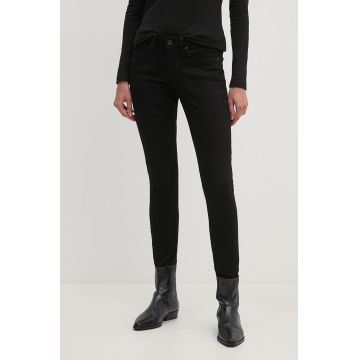 Pepe Jeans jeansi SKINNY JEANS LW femei, culoarea negru, PL204583XG9