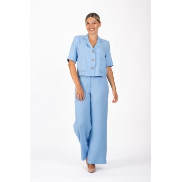 Pantaloni LaDonna bleu lejeri cu buzunare