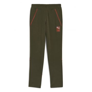 Pantaloni de trening cu buzunare laterale si logo