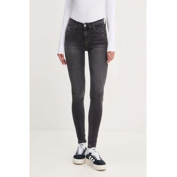 Tommy Jeans jeansi femei, culoarea gri, DW0DW19595