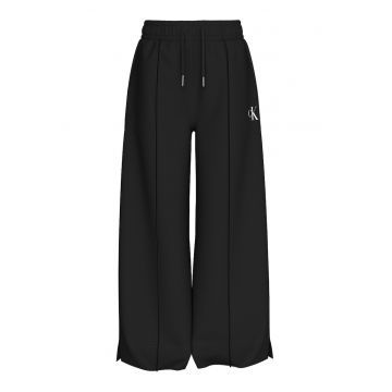 Pantaloni de trening cu croiala ampla si snur in talie