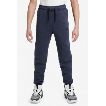 Pantaloni de trening din amestec de bumbac cu talie ajustabila