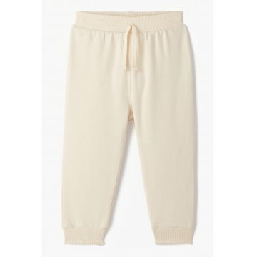 Pantaloni de trening din bumbac cu snur de ajustare