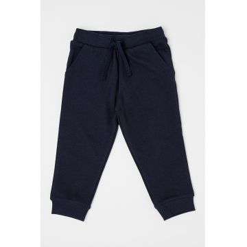 Pantaloni sport de bumbac cu snur in talie