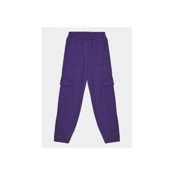 Pantaloni copii - 333775 - Violet - Bumbac