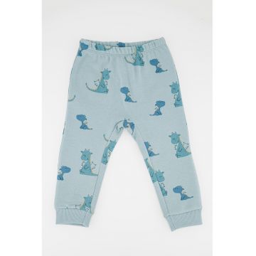 Pantaloni sport de bumbac cu imprimeu