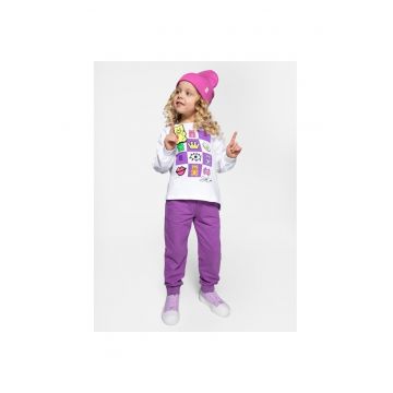 Pantaloni copii - 48227 - Violet - Bumbac