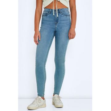 Blugi skinny cu talie inalta