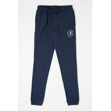 Pantaloni de trening cu snur de ajustare si detaliu logo Gordon