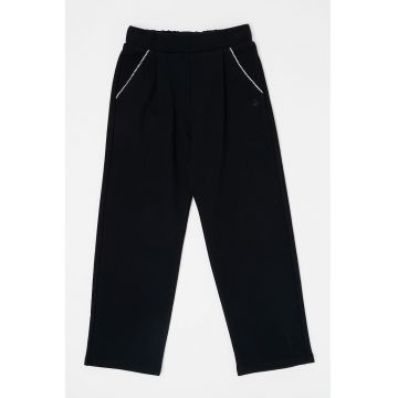 Pantaloni de trening cu talie elastica si strasuri