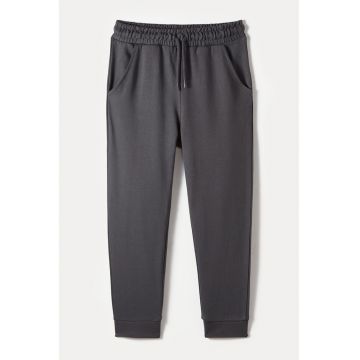 Pantaloni de trening din bumbac cu snur de ajustare