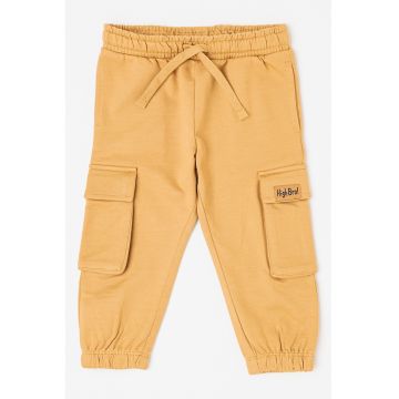 Pantaloni sport cargo cu snur in talie