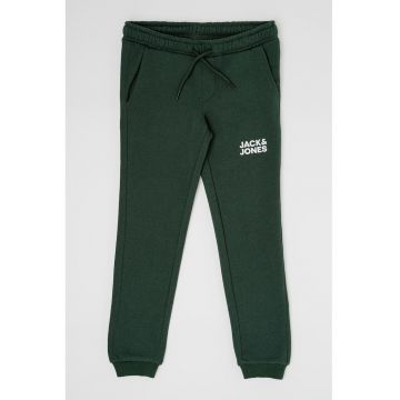 Pantaloni sport cu snur de ajustare si detaliu logo Gordon