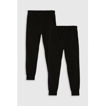 Pantaloni uni de trening cu snur