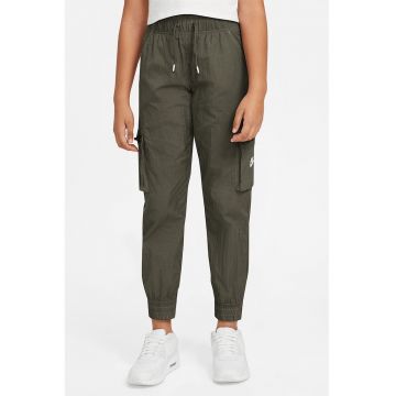 Pantaloni cargo cu talie elastica