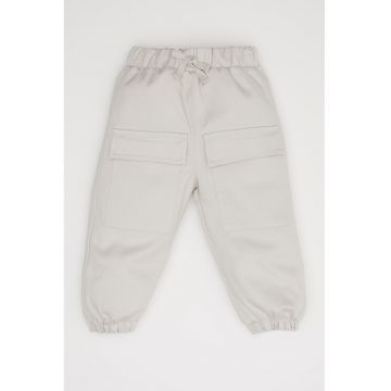 Pantaloni de bumbac cu buzunare cu clapa