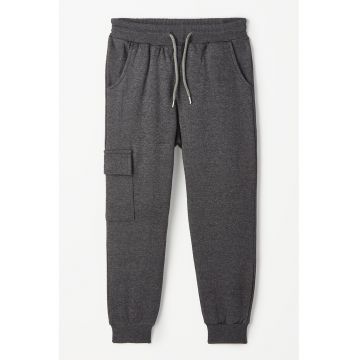 Pantaloni de trening cargo cu model uni