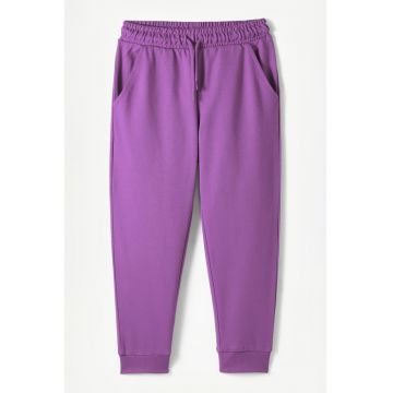 Pantaloni de trening din bumbac cu snur de ajustare