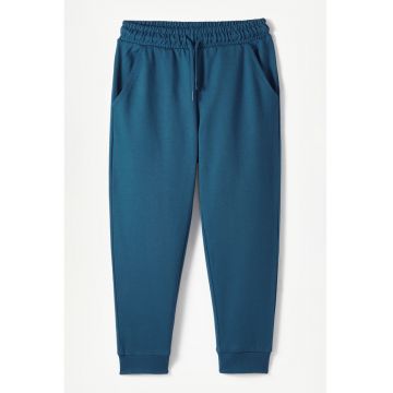 Pantaloni de trening din bumbac cu snur de ajustare