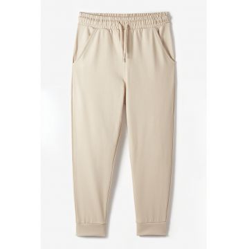 Pantaloni de trening din bumbac cu snur de ajustare