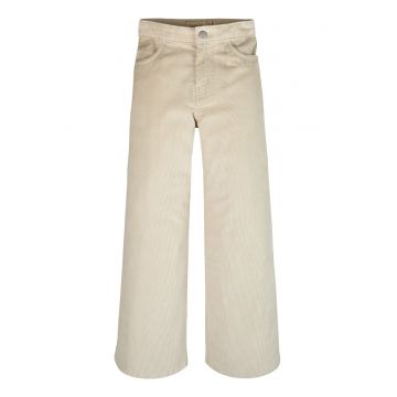 Pantaloni din amestec de bumbac organic cu aspect catifelat