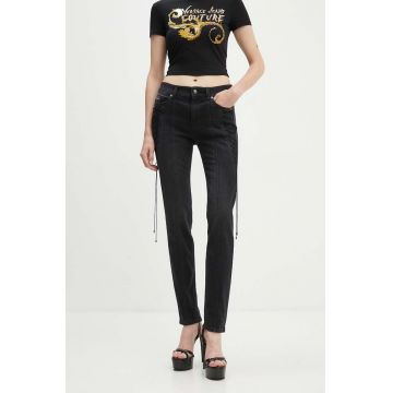 Versace Jeans Couture jeansi Melissa femei, culoarea negru, 77HAB501 DW060F19