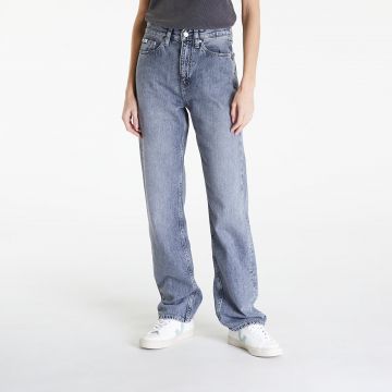 Blugi Calvin Klein Jeans High Rise Straight Jeans Denim Grey