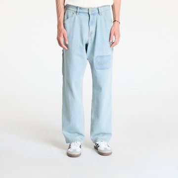 Blugi PLEASURES Box Logo Carpenter Jeans Light Indigo