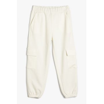 Pantaloni cargo de trening cu model uni