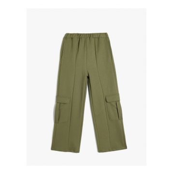 Pantaloni de trening cargo cu model uni