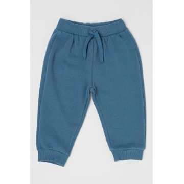 Pantaloni de trening din amestec de bumbac cu snururi de ajustare