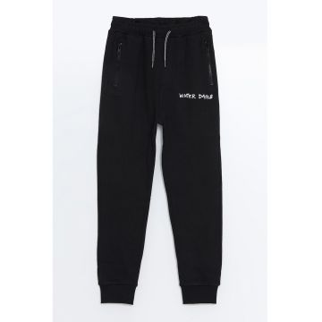 Pantaloni de trening din fleece cu snur