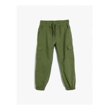 Pantaloni regular fit din amestec de bumbac