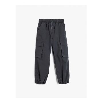 Pantaloni regular-fit din amestec de bumbac