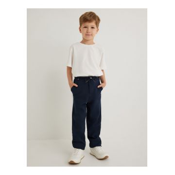 Pantaloni regular fit din amestec de bumbac