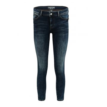 Blugi skinny cu aspect decolorat