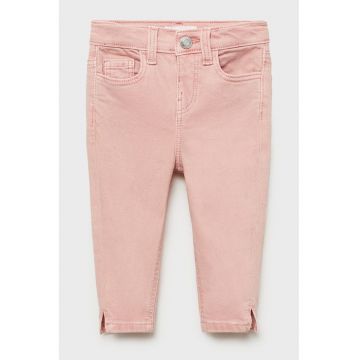 Blugi skinny cu slituri laterale