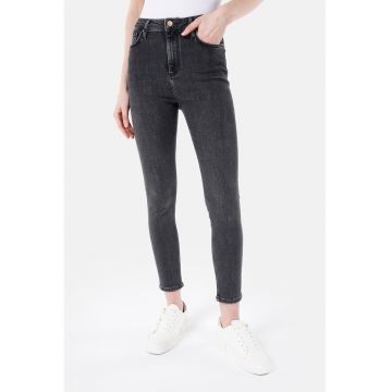 Blugi skinny cu talie inalta