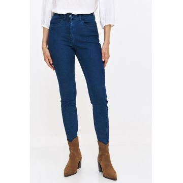 Blugi skinny cu talie inalta