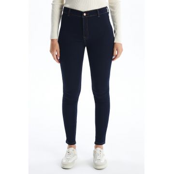 Blugi super skinny cu talie medie