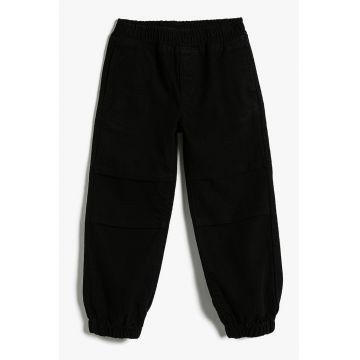 Pantaloni de bumbac cu terminatii elastice