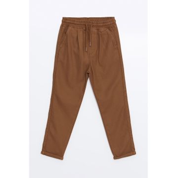 Pantaloni din bumbac cu talie elastica